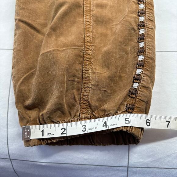 Anthropologie Pants Womens XL Brown Byron Embroidered Seamed Utility Jogger Boho - Picture 12 of 12